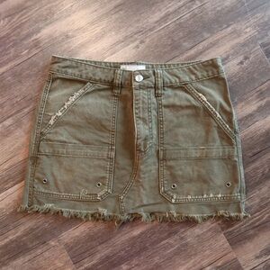 Olive Green Free People cargo skirt